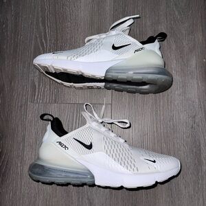 Nike White and Black Air Max 270 Sneakers